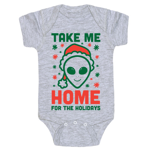 Take Me Home For The Holidays Baby One-Piece