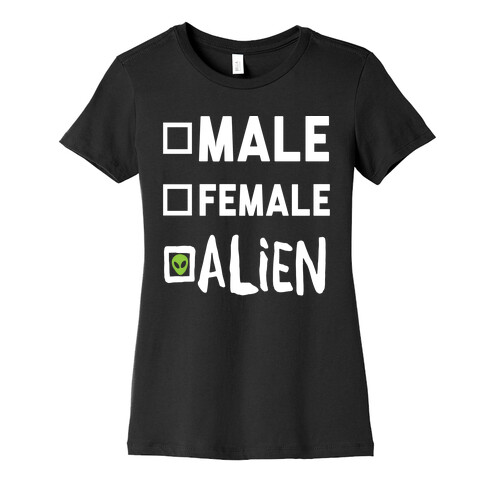 Male Female Alien Womens T-Shirt