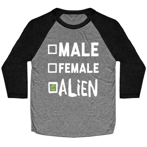 Male Female Alien Baseball Tee