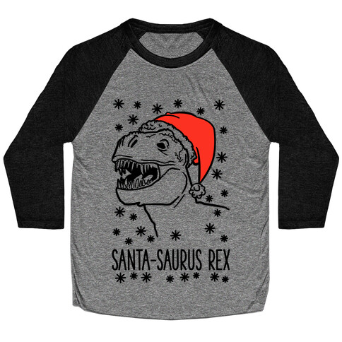 Santa-Saurus Rex Baseball Tee