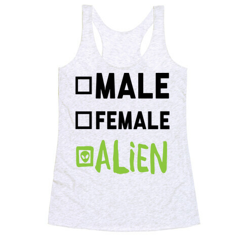 Male Female Alien Racerback Tank Top