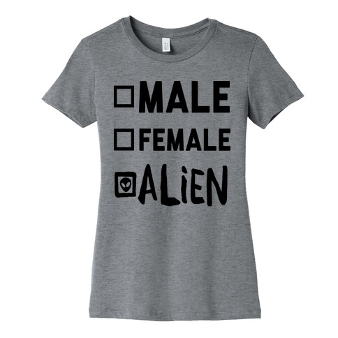 Male Female Alien Womens T-Shirt