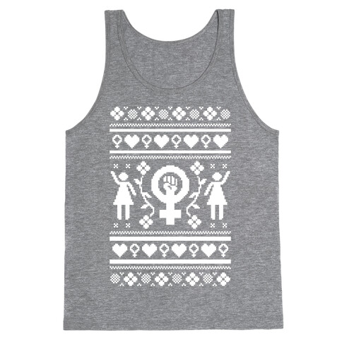 Girl Power Ugly Sweater  Tank Top