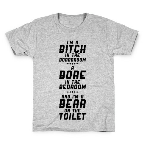 A Bitch, A Bore, and A Bear Tank Kids T-Shirt