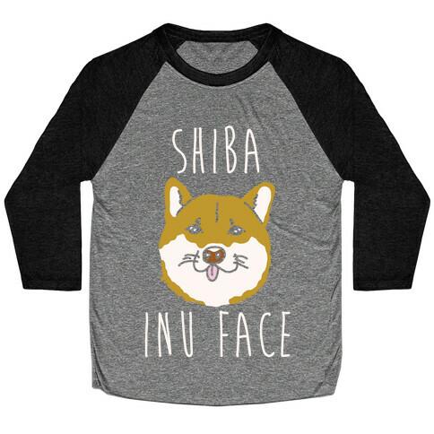 Shiba Inu Face Baseball Tee