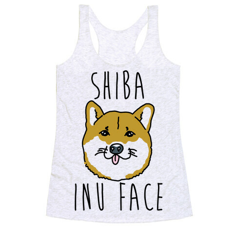 Shiba Inu Face Racerback Tank Top