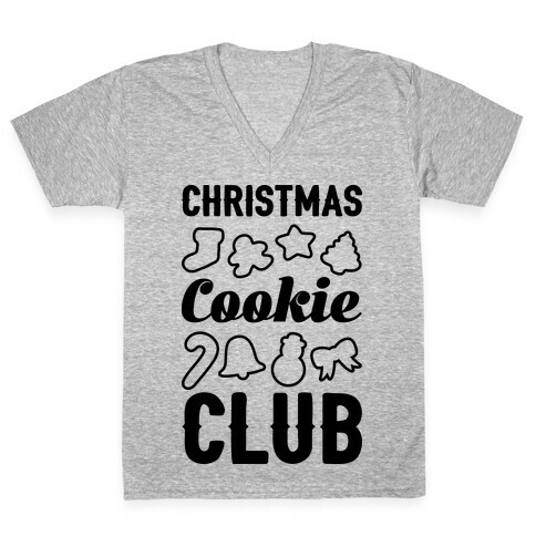 Christmas Cookie Club V-Neck Tee Shirt