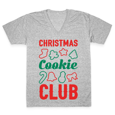 Christmas Cookie Club V-Neck Tee Shirt