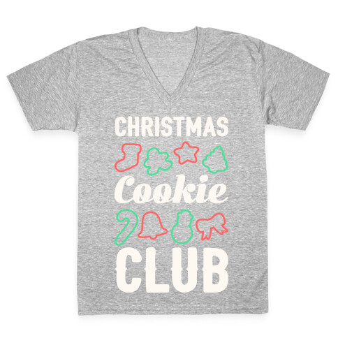 Christmas Cookie Club V-Neck Tee Shirt