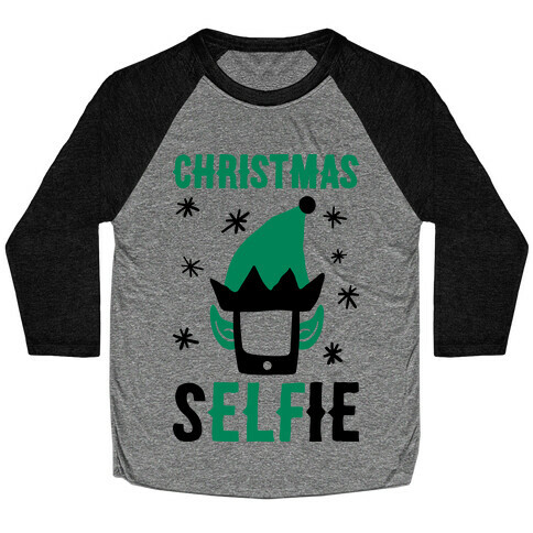 Christmas Selfie Baseball Tee