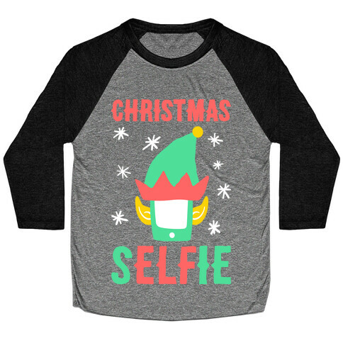 Christmas Selfie Baseball Tee