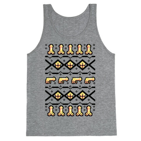 Dicks and Butts Ugly Sweater Pattern Tank Top