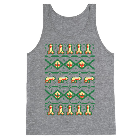 Dicks and Butts Ugly Sweater Pattern Tank Top