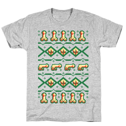 Dicks and Butts Ugly Sweater Pattern T-Shirt