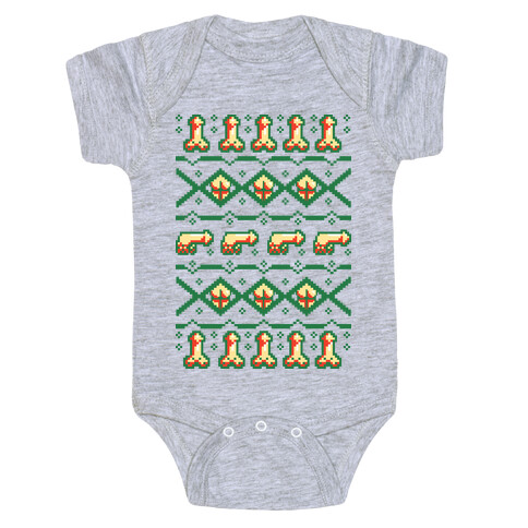 Dicks and Butts Ugly Sweater Pattern Baby One-Piece