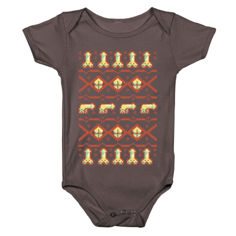 Dicks and Butts Ugly Sweater Pattern Baby One-Piece