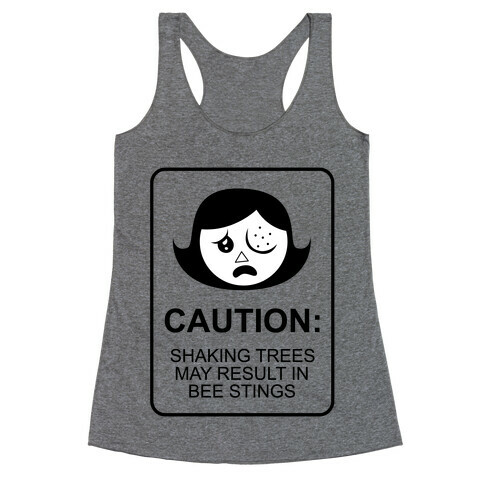 Caution: Bees Racerback Tank Top