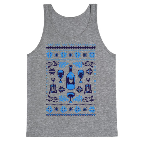 Ugly Wine Christmas Sweater Tank Top