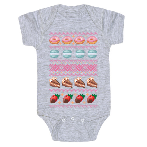 Ugly Dessert Sweater Pattern Baby One-Piece