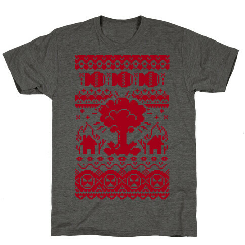 Nuclear Christmas Sweater Pattern T-Shirt