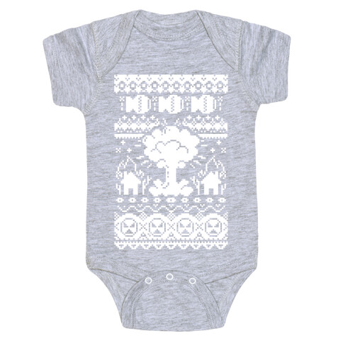 Nuclear Christmas Sweater Pattern Baby One-Piece