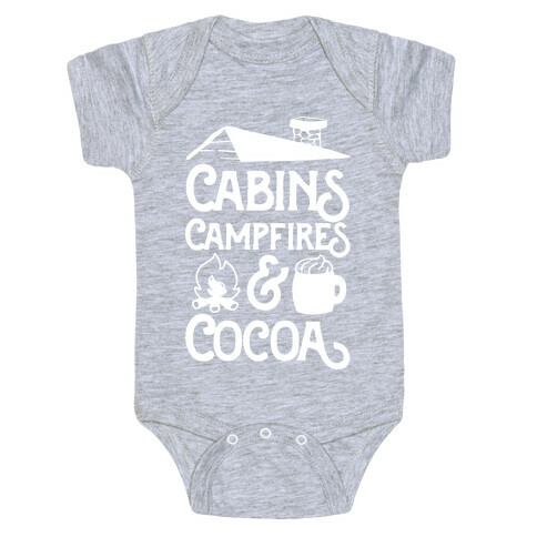 Cabins, Campfires & Cocoa  Baby One-Piece