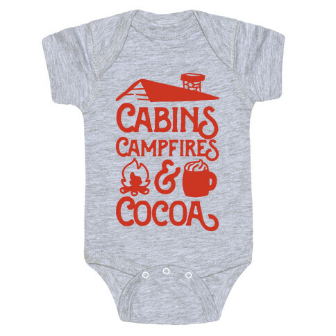 Cabins, Campfires & Cocoa  Baby One-Piece