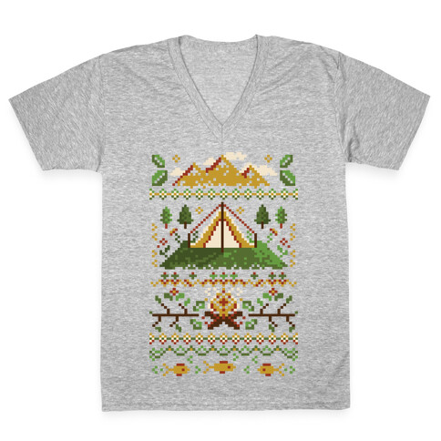 Ugly Camping Sweater V-Neck Tee Shirt