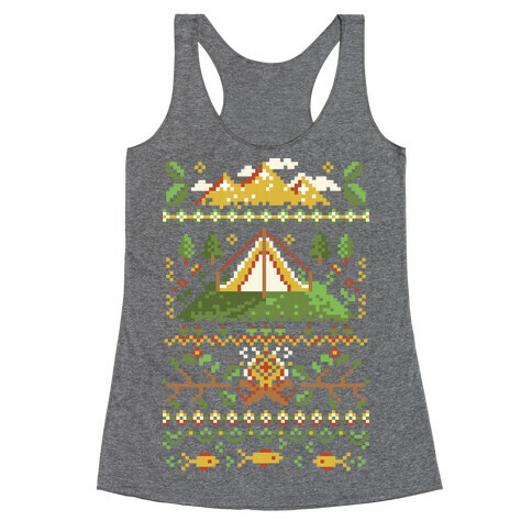 Ugly Camping Sweater Racerback Tank Top