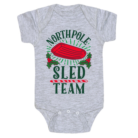 North Pole Sled Team  Baby One-Piece