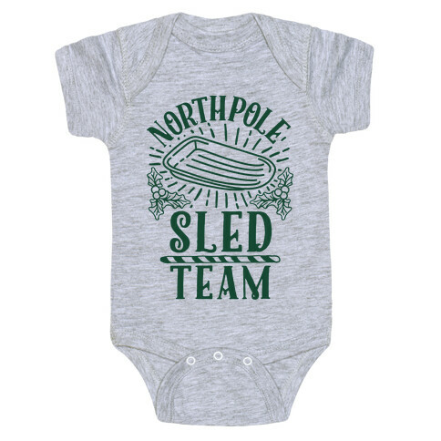 North Pole Sled Team  Baby One-Piece