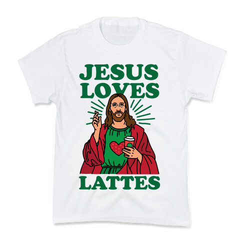 Jesus Loves Lattes Kids T-Shirt