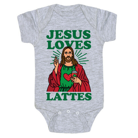 Jesus Loves Lattes Baby One-Piece