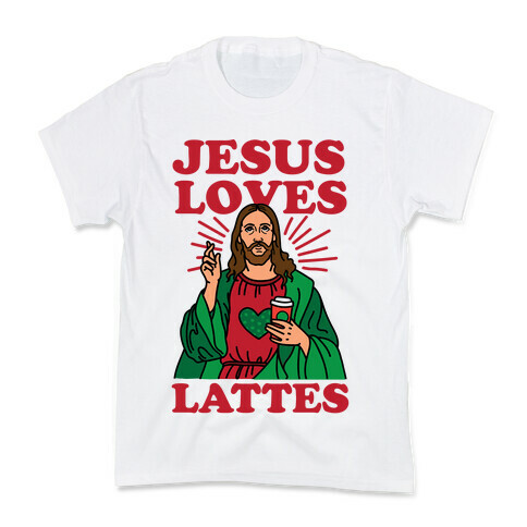 Jesus Loves Lattes Kids T-Shirt