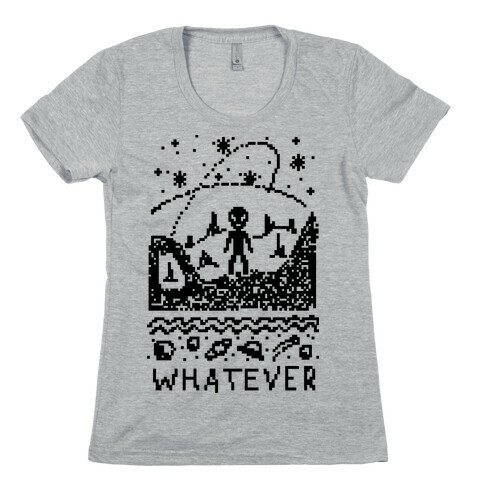 Whatever Alien Ugly Christmas Sweater Womens T-Shirt