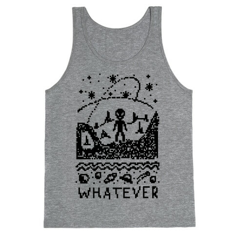 Whatever Alien Ugly Christmas Sweater Tank Top
