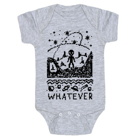 Whatever Alien Ugly Christmas Sweater Baby One-Piece