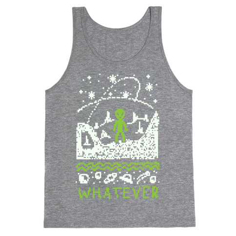 Whatever Alien Ugly Christmas Sweater Tank Top