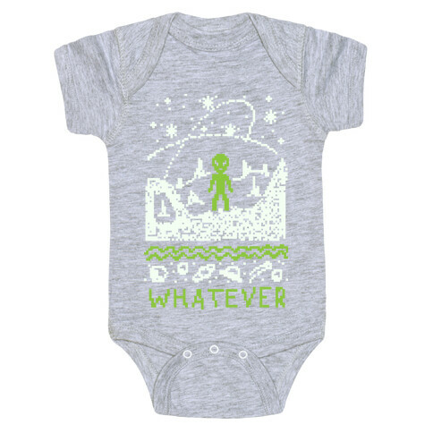 Whatever Alien Ugly Christmas Sweater Baby One-Piece