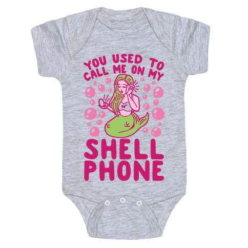 Call Me On My Shell Phone Baby One-Piece