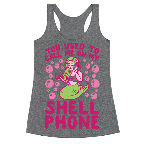 Call Me On My Shell Phone Racerback Tank Top