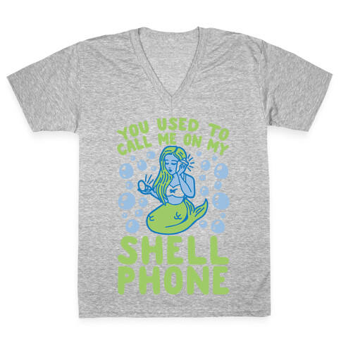 Call Me On My Shell Phone V-Neck Tee Shirt