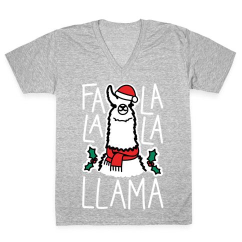 Falalala Llama V-Neck Tee Shirt