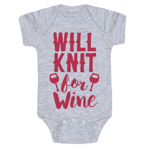 Will Knit For Wine Baby One-Piece