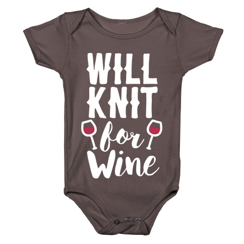 Will Knit For Wine Baby One-Piece