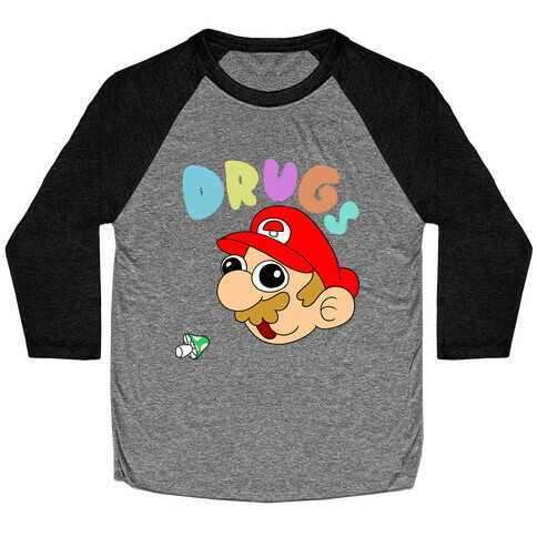 Drugs (Mario) Baseball Tee