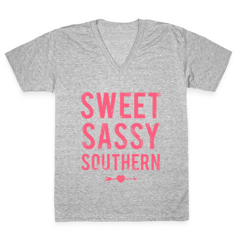 Sweet Sassy Southern (Baseball Tee) V-Neck Tee Shirt