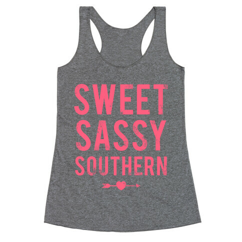 Sweet Sassy Southern (Baseball Tee) Racerback Tank Top