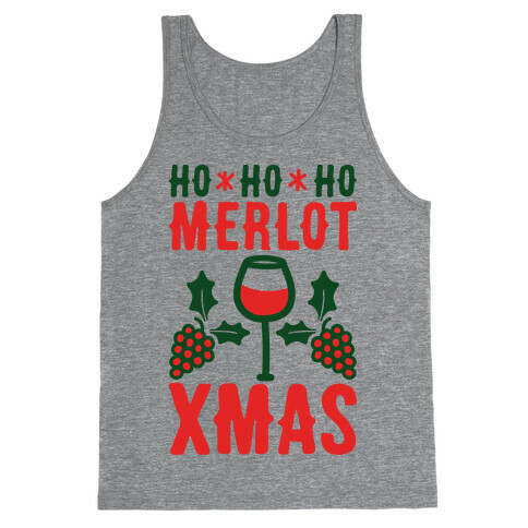 Ho Ho Ho Merlot Christmas Tank Top