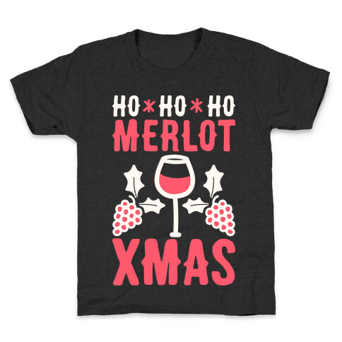 Ho Ho Ho Merlot Christmas Kids T-Shirt